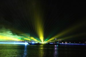 Kieler Woche 2021 Licht- und Lasershow Abschlussfeuerwerk