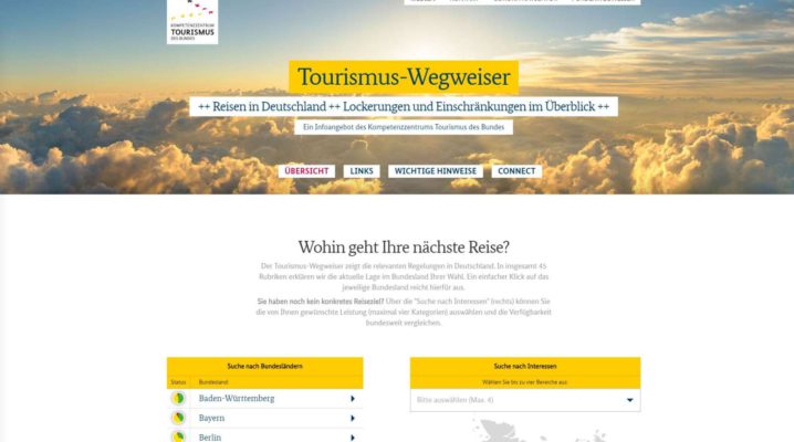 Startseite Digitaler Tourismus-Wegweiser der Bundesregierung